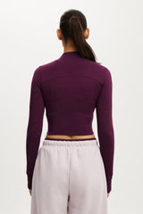 Cotton On Body Ultra Soft Contour Long Sleeve Zip Through