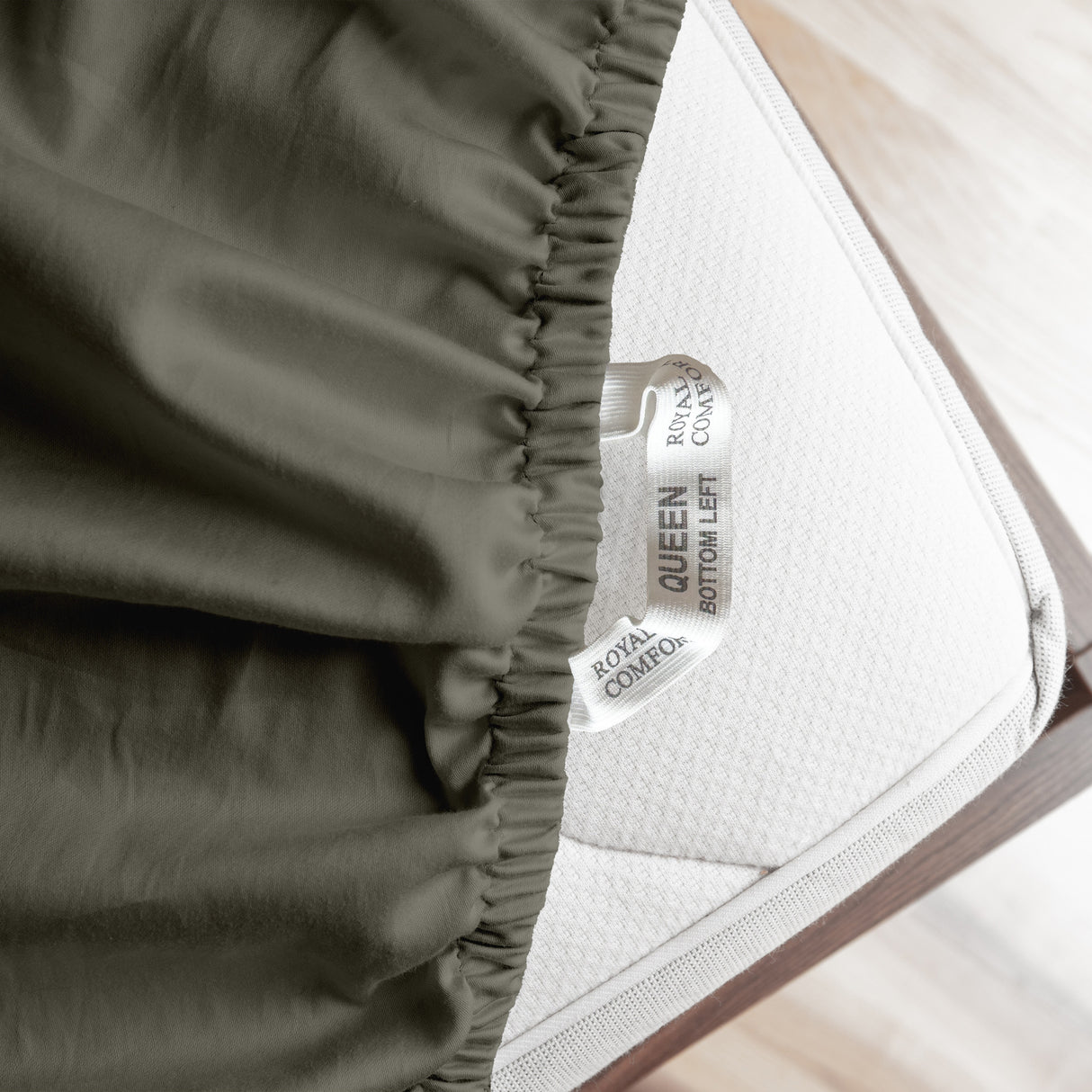 Royal Comfort Signature Bamboo Cotton Sheet Set- Olive