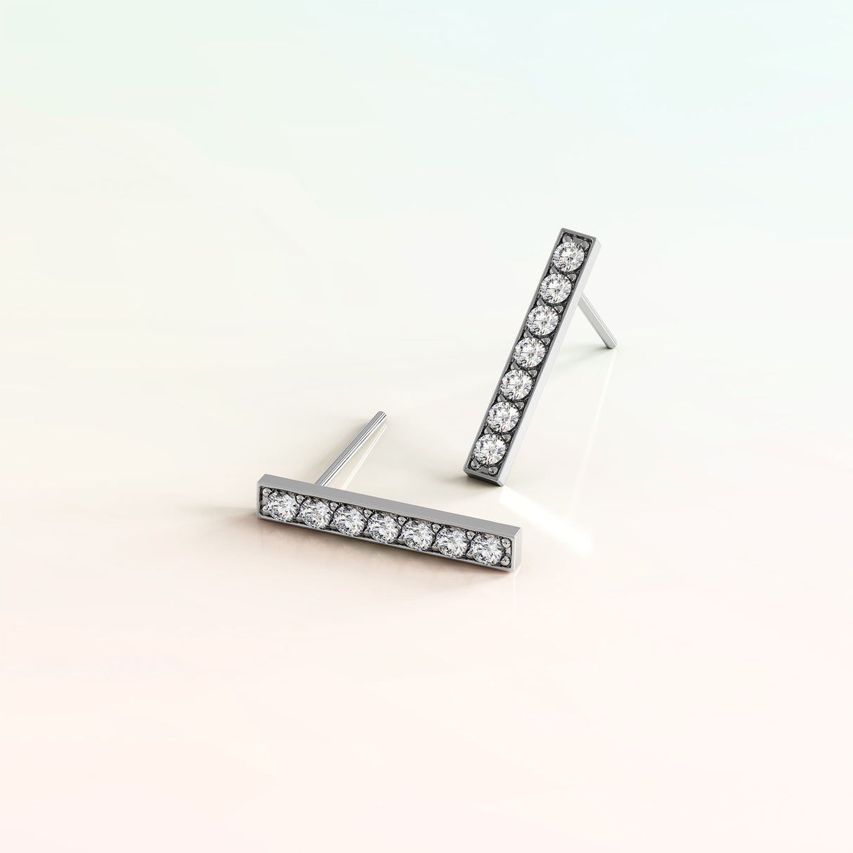 Krystal Couture Twinkling Bar Stud Earrings