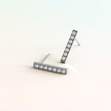 Krystal Couture Twinkling Bar Stud Earrings