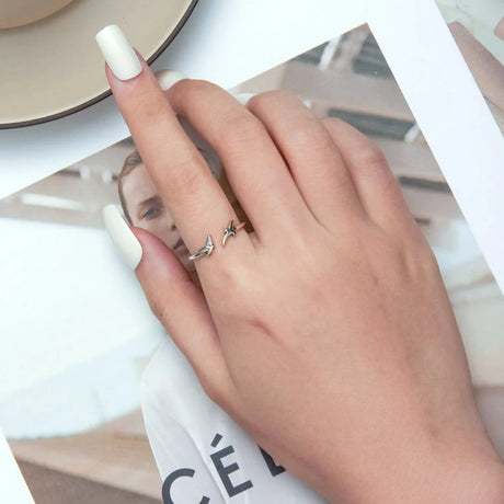 Adjustable Solid 925 Sterling Silver On The Blue Sky Ring