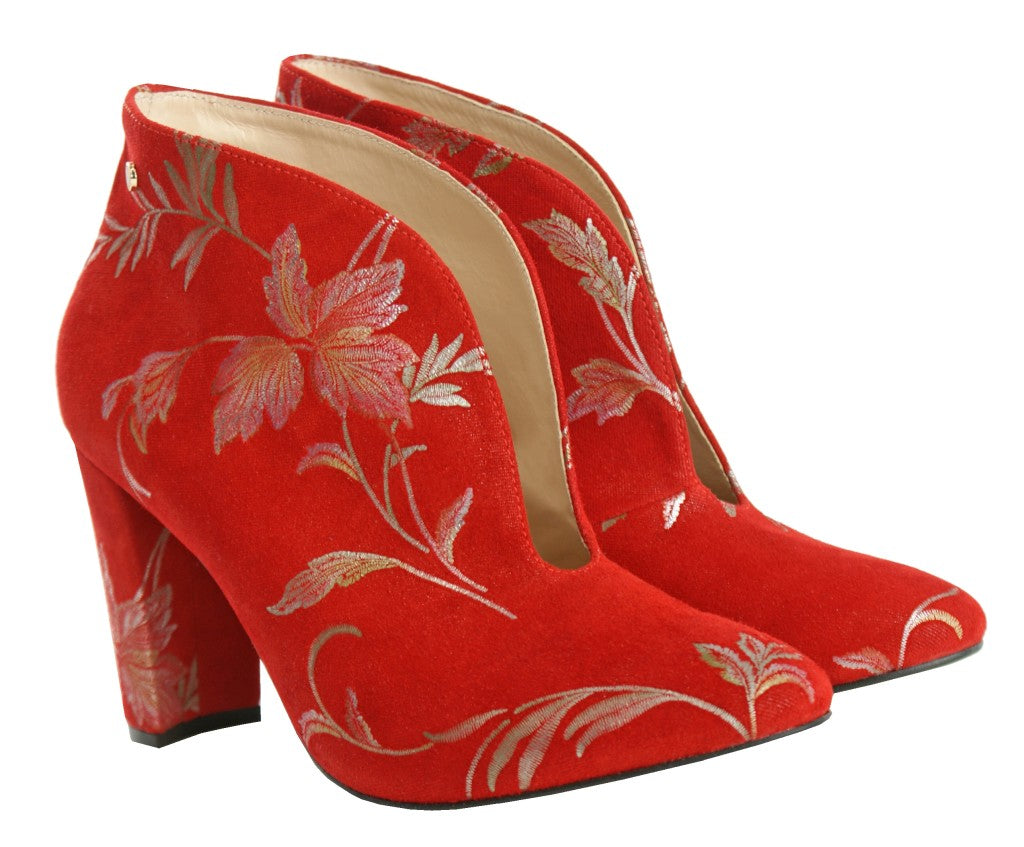 Bosccolo Womens Boots - Leaves Red