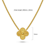 Bullion Gold Golden Clover Necklace