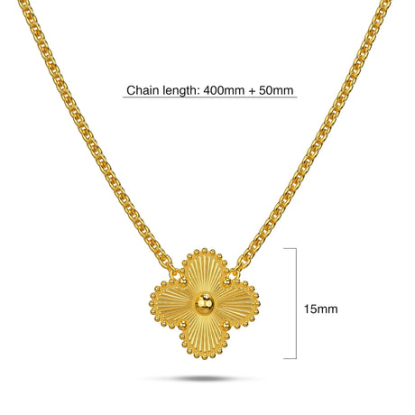 Bullion Gold Golden Clover Necklace
