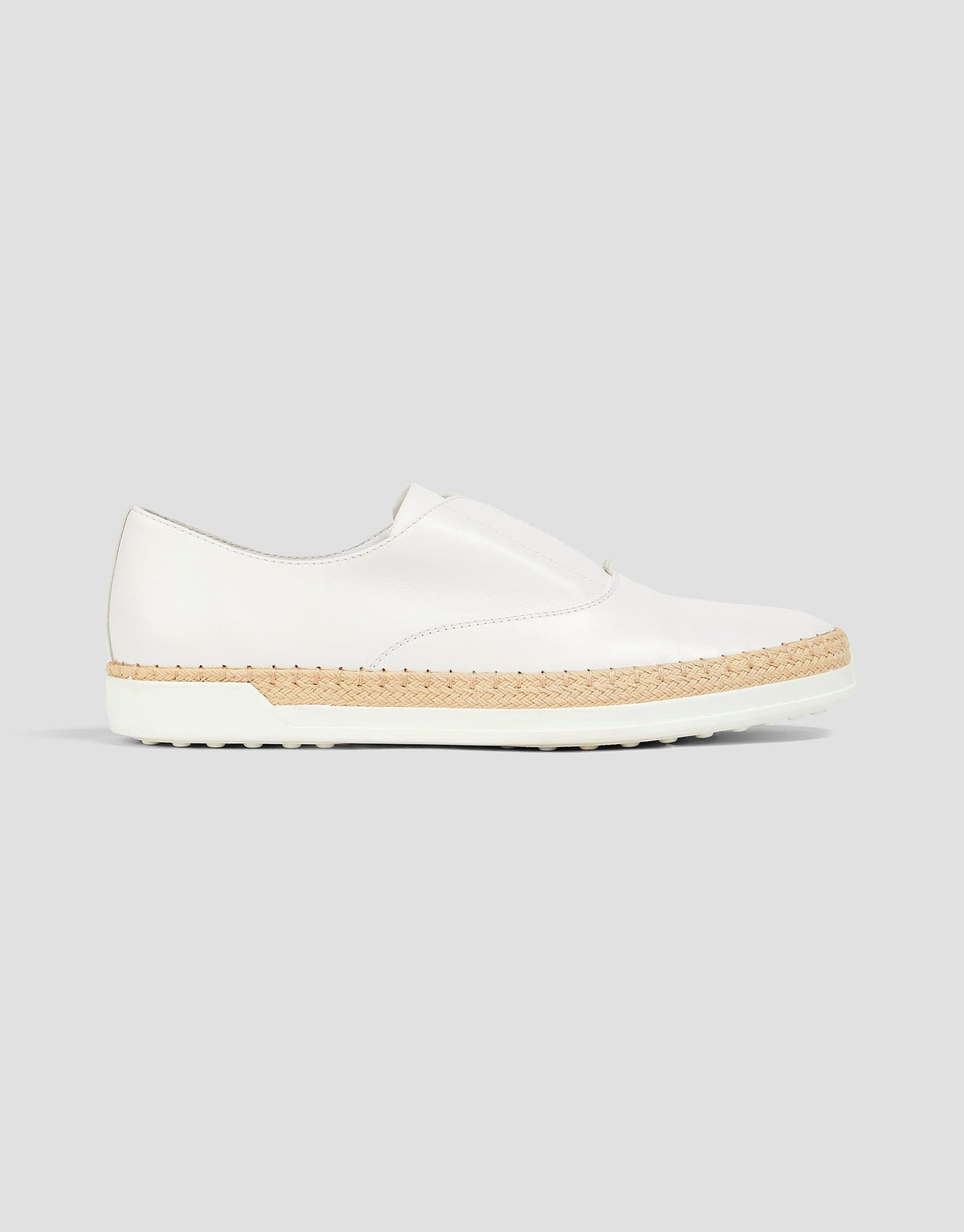 Tod's Womens Flat Espadrilles - White