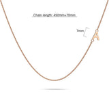 Bullion Gold Sparkling Alphabet Initials Stainless Steel Necklace in Rose Gold