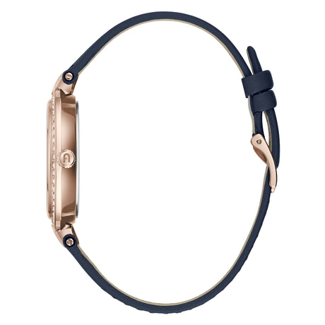 Furla Logo Links Crystal Rosegold Blue Leather