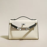 Monroe Colorblock Leather Satchel - Ivory