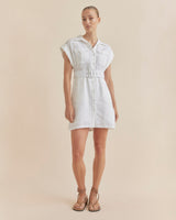 Amelius Esra Utility Mini Dress - White