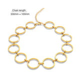 Bullion Gold Open Circle Choker Necklace