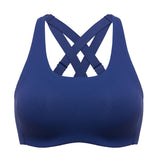 Power On Molded Cup Strappy Racerback Wireless Bra - Navy
