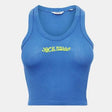 Jack Wills Womens JW Scoop Neck Rib Tank Top (Ultra Marine) - Navy