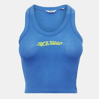 Jack Wills Womens JW Scoop Neck Rib Tank Top (Ultra Marine) - Navy