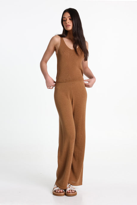 Lost In Lunar Women's Raya Knit Pants - Toffee