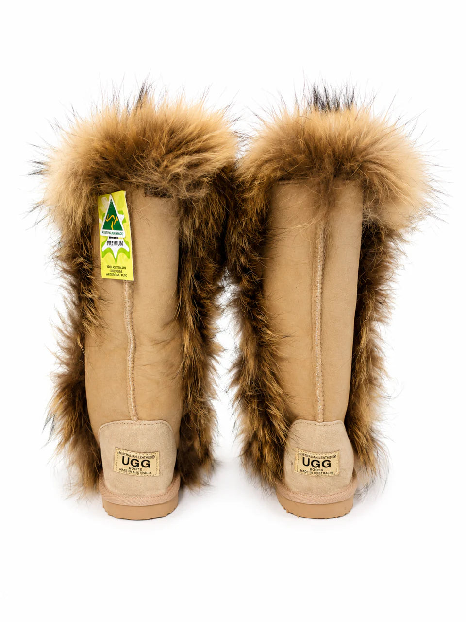 Australian Leather Ugg Fur Long Uggs - Natural - AU6