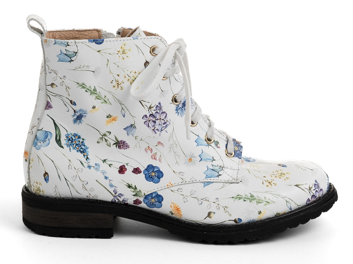 Bosccolo Womens Boots - White Flowers