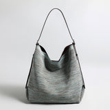 Woven Textile Hobo Shoulder Bag - Sage