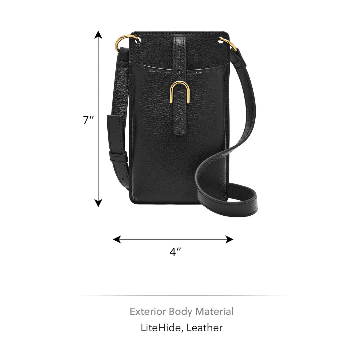 Fossil Vada Black Crossbody Bag
