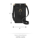 Fossil Vada Black Crossbody Bag