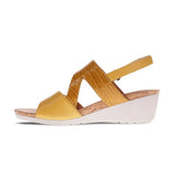 Revere Grenada Wedge - Mustard French/Croc