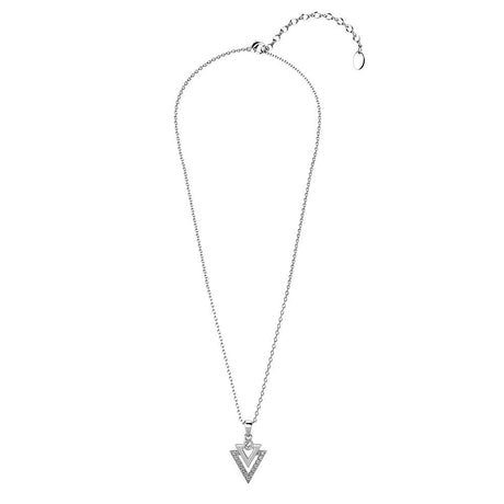Boxed Trilateral Set Embellished with SWAROVSKI® CrystalsIn White Gold
