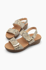 Klouds Elegance Print Taupe Snake