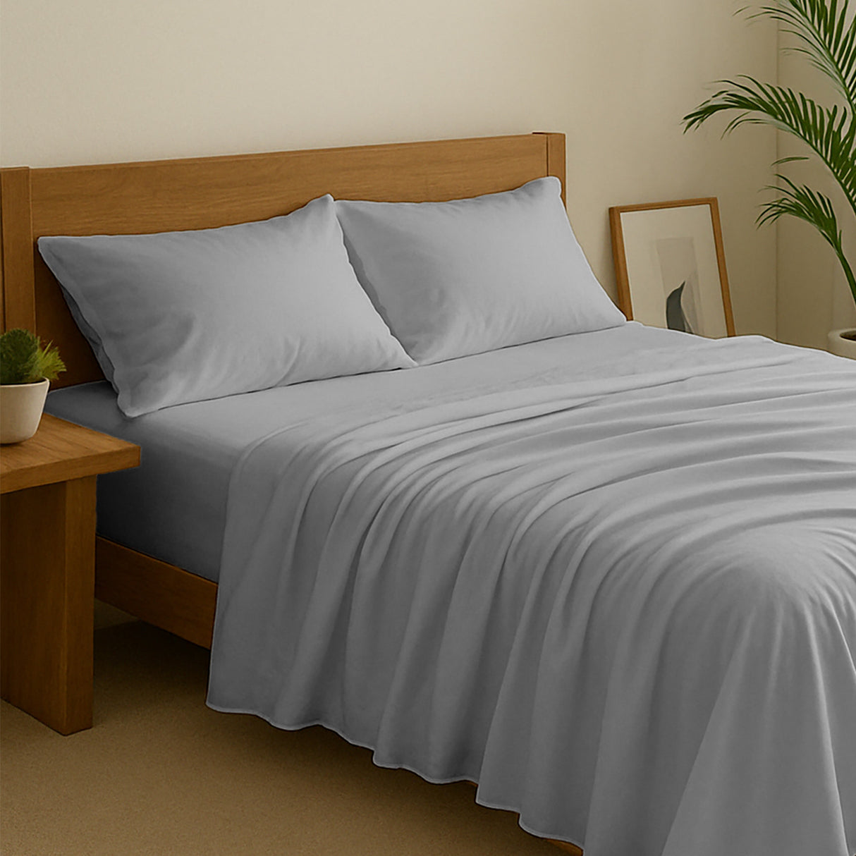 Royal Comfort Opulence Washed Microfibre Sheet Set Grey