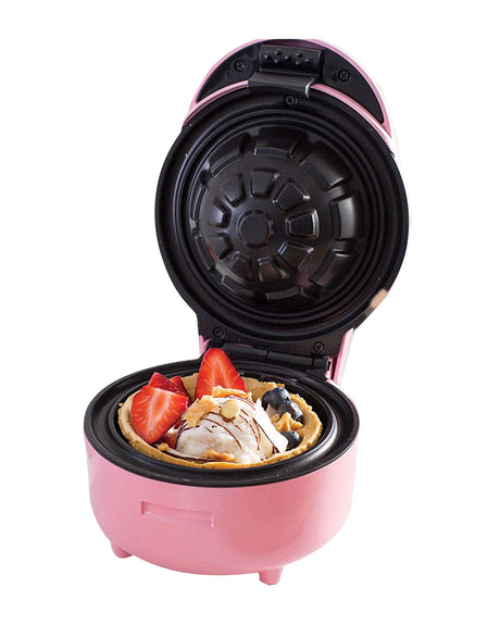 TODO Waffle Bowl Maker Ice Cream Dessert Treat Maker Breakfast Bowl - Pink