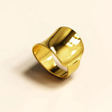 Bullion Gold Folded Ring in Gold