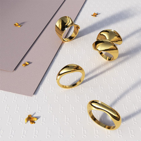 Bullion Gold Collided Ring in Gold