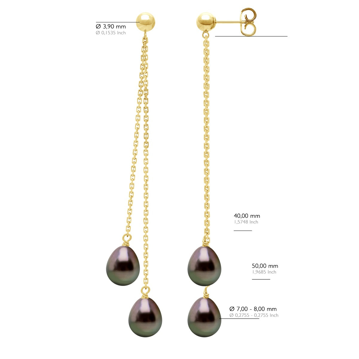 Hanging Earrings - Longueur 42 cm