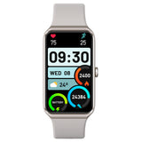 TODO Fitness Tracker Smart Watch BT 5.0 1.47" Display Thermometer BPM Monitor - Silver