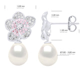 Earrings - Natural White - Longueur 18 cm