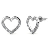 Krystal Couture Innocent Heart Stud Earrings Embellished with SWAROVSKI Crystals