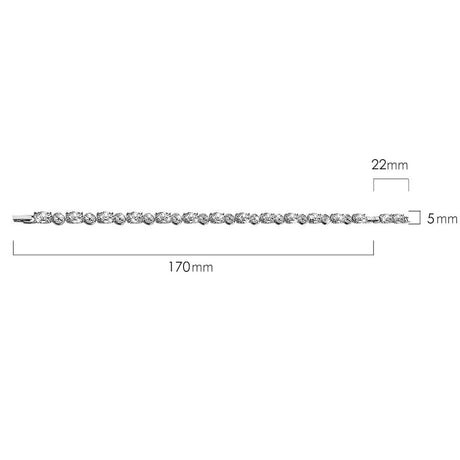 Bullion Gold Empire Sparkling Zirconia Bracelet