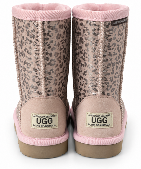 Australian Leather Ugg Classic Short Leopard - Metallic Pink - AU6