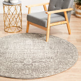 Evoke 256 Grey Round Rug