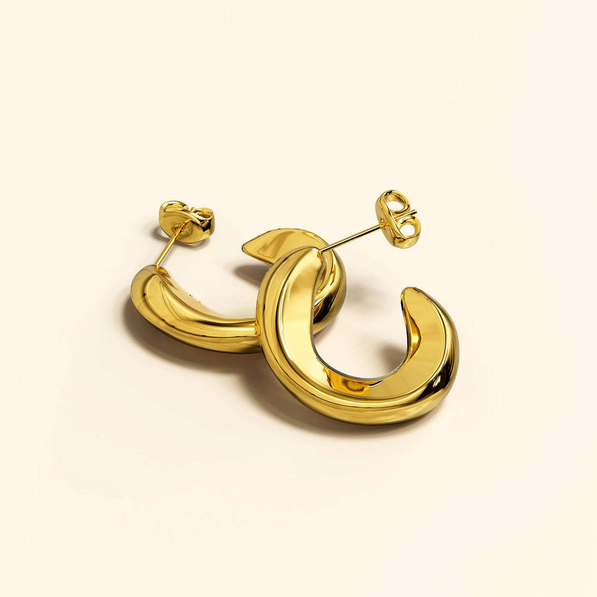 Bullion Gold Precious Gold Stud Earrings