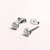Solid 925 Sterling Silver Circle Stud Earrings