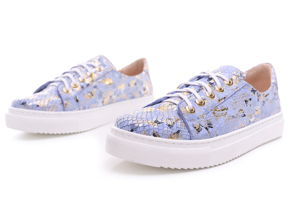 Bosccolo Womens Sneakers - Blue/Gold
