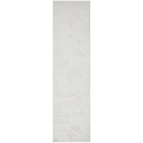 Lotus Leo White Runner Rug