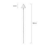 Solid 925 Sterling Silver Triangle Threader Earrings