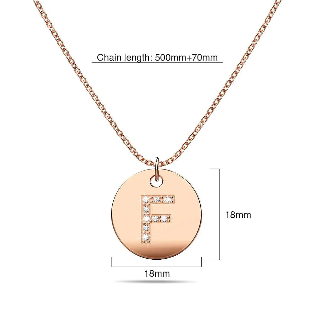 Bullion Gold Initials Fabulous Alphabet Letter Necklace Rose Gold Layered Steel Jewellery