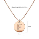 Bullion Gold Initials Fabulous Alphabet Letter Necklace Rose Gold Layered Steel Jewellery