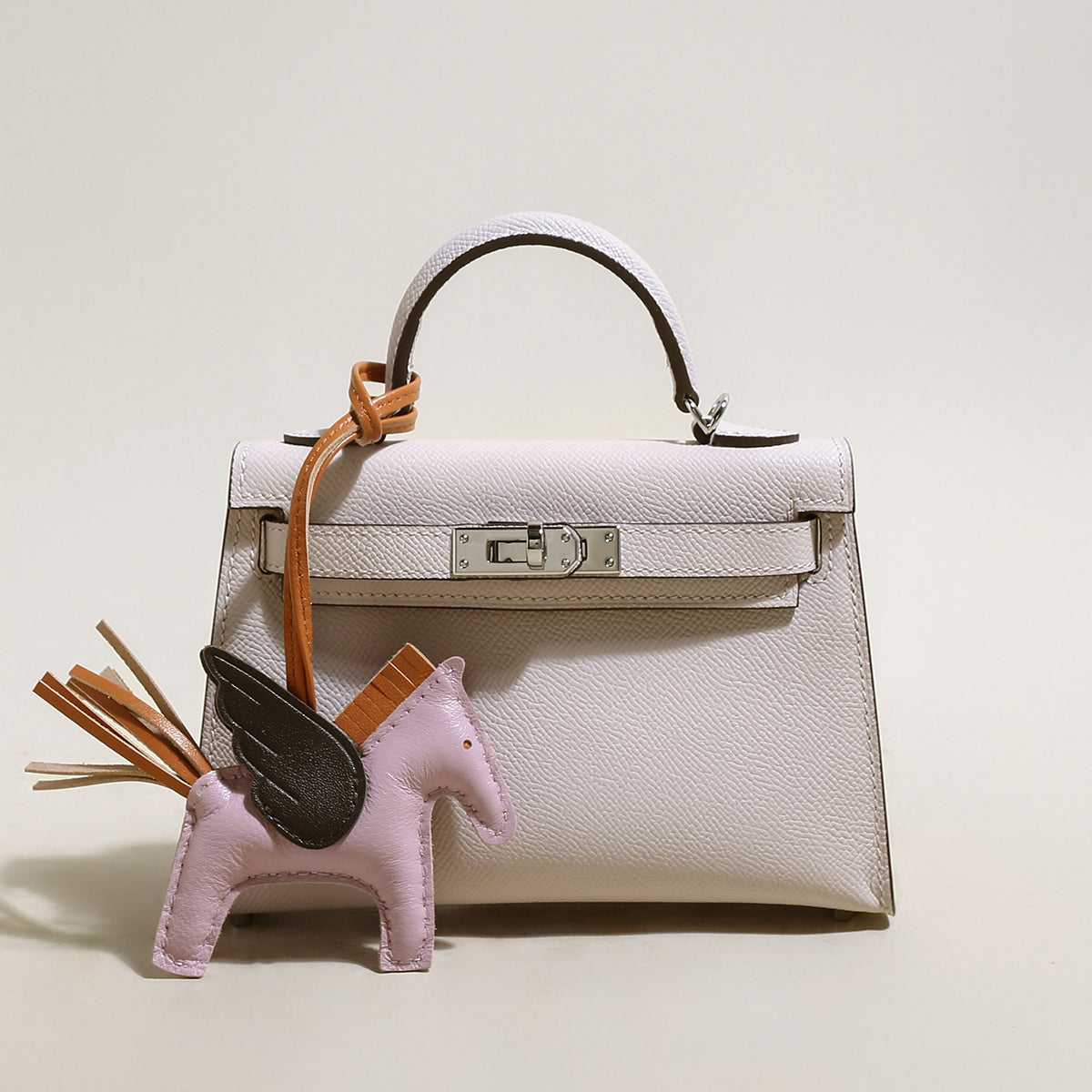 Trendy Petite Top Handle Bag 22cm Structured Mini Leather Satchel - Pink