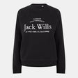 Jack Wills Women's Hunston Graphic Crew Neck Sweatshirt - Black