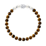 Bracelet Lucky 4 Pearl Freshwater Pearl White Sterling Silver 6-7mm