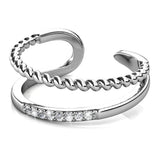 Boxed Feline On! Necklace and Ring Set Embellished with SWAROVSKI® Crystals In White Gold
