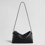 Vegetable-Tanned Lambskin Hobo Bag - Black