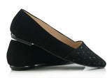 Bosccolo Womens Ballerina - Black Suede